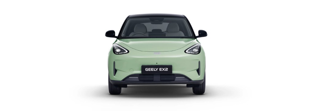 Geely EX2 Max front in Aurora Green with black roof